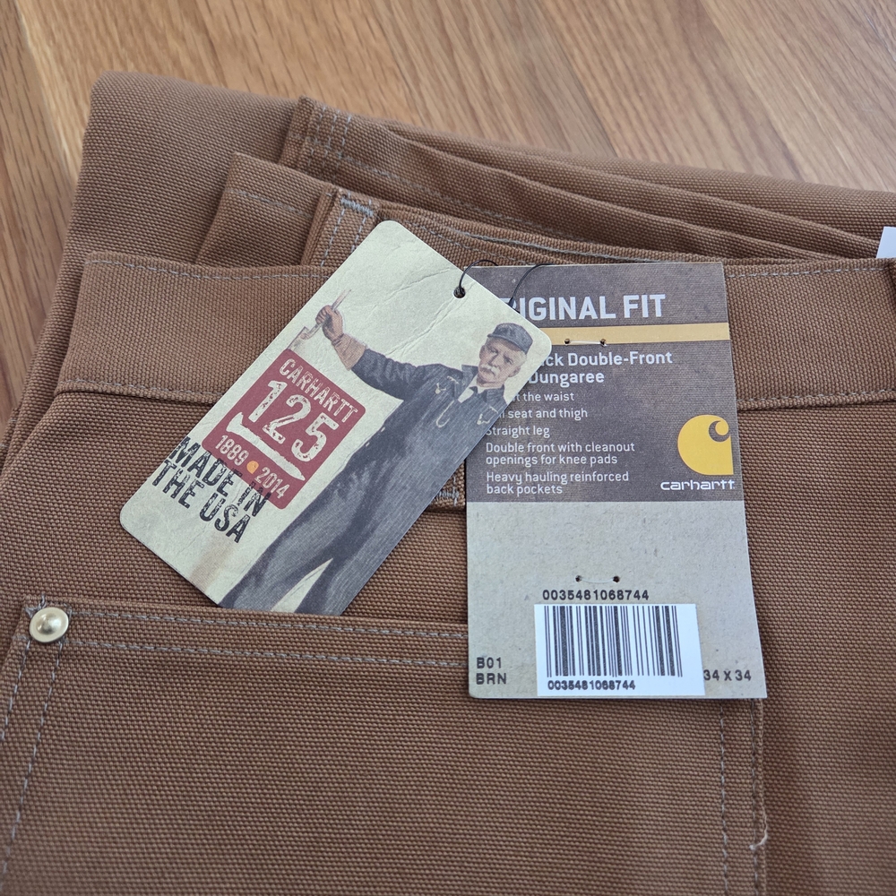 Carhartts Men's Original Fit firm duck double-front work pants. BRAND NEW W TAGS - Picture 5 of 6
